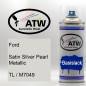 Preview: Ford, Satin Silver Pearl Metallic, TL / M7049: 400ml Sprühdose, von ATW Autoteile West.
